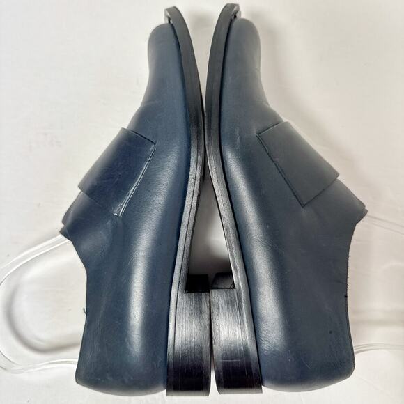 & Other Stories Metal Leather Derby Shoes Navy Cutout Made in Italy 38 US 7 - Picture 7 of 12